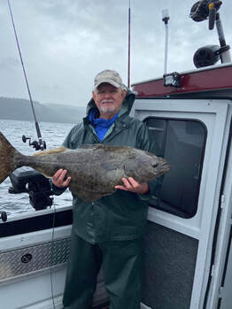 Halibut caught on a guided fishing trip